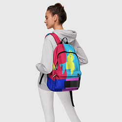 Рюкзак Цветная Лама, цвет: 3D-принт — фото 2