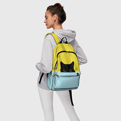 Рюкзак Черный котик, цвет: 3D-принт — фото 2