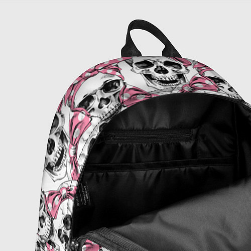 Рюкзак Черепа в розовых платках / 3D-принт – фото 4