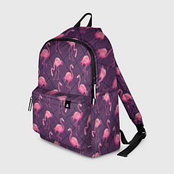 Рюкзак Фиолетовые фламинго, цвет: 3D-принт