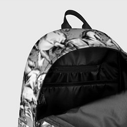 Рюкзак Белые лошади - паттерн, цвет: 3D-принт — фото 2