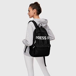 Рюкзак Футболка с надписью PRESS F, цвет: 3D-принт — фото 2