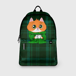 Рюкзак Котёнок в пледе, цвет: 3D-принт — фото 2