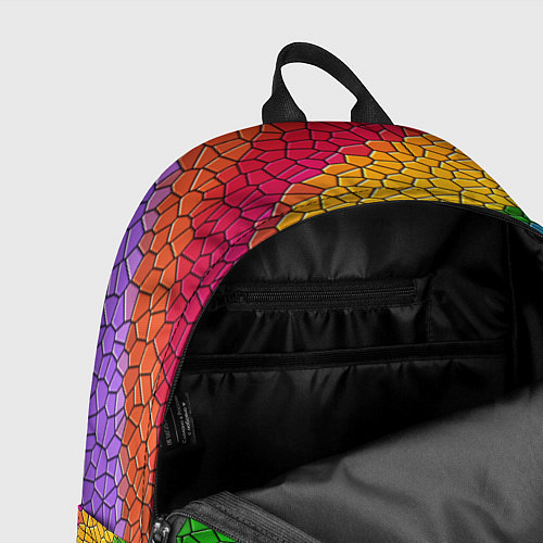 Рюкзак Яркая мозаика радуга диагональ / 3D-принт – фото 4