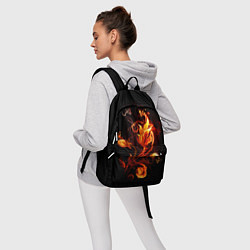 Рюкзак Огненный цветок, цвет: 3D-принт — фото 2