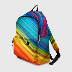 Рюкзак Цветной мех диагональ