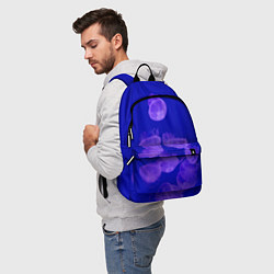 Рюкзак Медузы в синей глубине, цвет: 3D-принт — фото 2