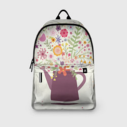 Рюкзак Цветы в чайнике, цвет: 3D-принт — фото 2