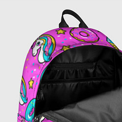 Рюкзак Единороги с пончиками, цвет: 3D-принт — фото 2