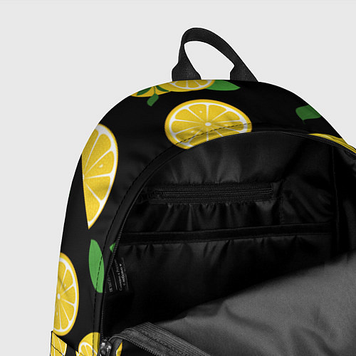 Рюкзак Лимоны на чёрном / 3D-принт – фото 4