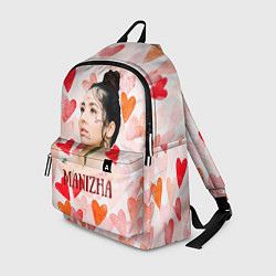 Рюкзак Manizha на фоне сердечек, цвет: 3D-принт