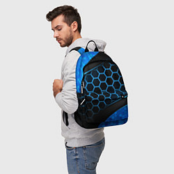 Рюкзак 3D luxury blue 3Д СОТЫ и плиты, цвет: 3D-принт — фото 2