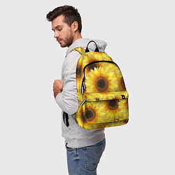 Рюкзак Подсолнухи в поле, цвет: 3D-принт — фото 2