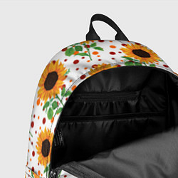 Рюкзак Оранжевые летние подсолнухи, цвет: 3D-принт — фото 2