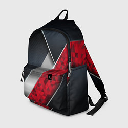 Рюкзак 3D BLACK AND RED METAL, цвет: 3D-принт