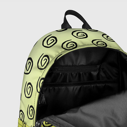 Рюкзак Узор спиральки на желтом фоне / 3D-принт – фото 4