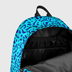 Рюкзак Неоновые синие узоры, цвет: 3D-принт — фото 2