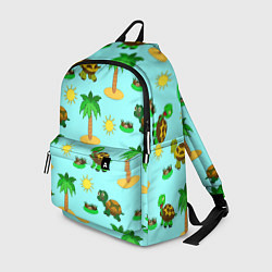 Рюкзак Черепашки и пальмы, цвет: 3D-принт