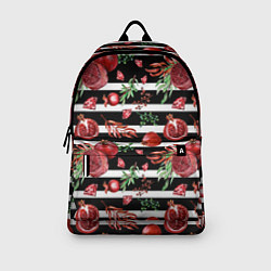Рюкзак Гранаты и рубины на фоне полос, цвет: 3D-принт — фото 2