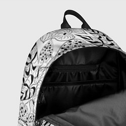 Рюкзак Черно-белый узор Тропики, цвет: 3D-принт — фото 2