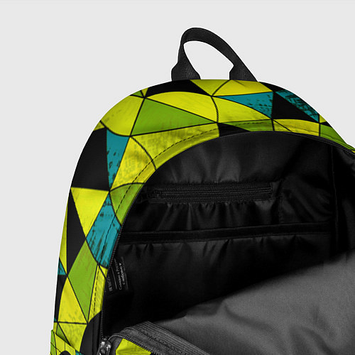 Рюкзак Гранжевый яркий зеленый / 3D-принт – фото 4