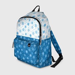 Рюкзак Светло-Тёмные Снежинки, цвет: 3D-принт