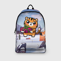 Рюкзак Новогодний тигренок с подарком, цвет: 3D-принт — фото 2