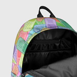 Рюкзак Цветные пластыри, цвет: 3D-принт — фото 2