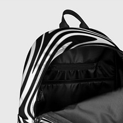 Рюкзак Черно-белые полосы Black and white stripes, цвет: 3D-принт — фото 2