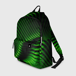 Рюкзак Волны изумрудного металла, цвет: 3D-принт