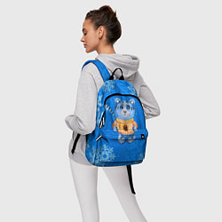 Рюкзак Синий плюшевый тигренок 2022, цвет: 3D-принт — фото 2