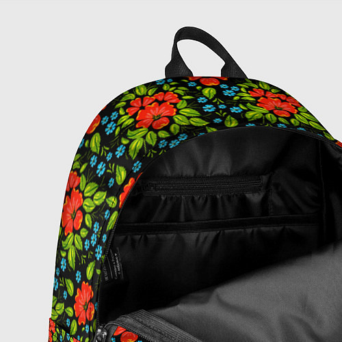 Рюкзак Цветы хохлома / 3D-принт – фото 4