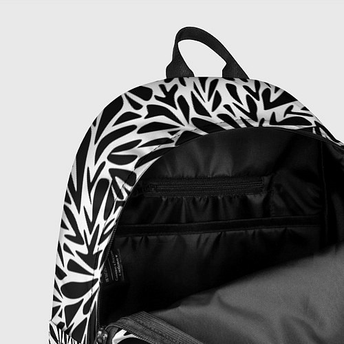 Рюкзак Черно белый абстрактный узор / 3D-принт – фото 4