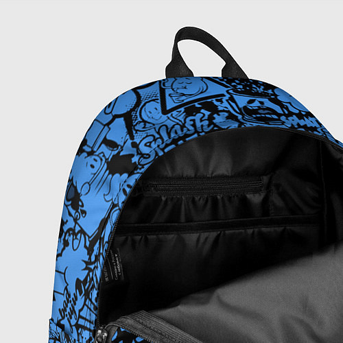 Рюкзак Emoticons in graffiti / 3D-принт – фото 4