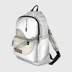 Рюкзак РОСКОСМОС на белом, цвет: 3D-принт