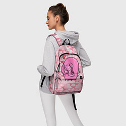 Рюкзак Розовый влюбленный слон, цвет: 3D-принт — фото 2