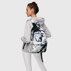 Рюкзак BANKSY БЭНКСИ крыса в очках глитч, цвет: 3D-принт — фото 2