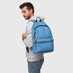 Рюкзак Вязаный узор голубого цвета, цвет: 3D-принт — фото 2