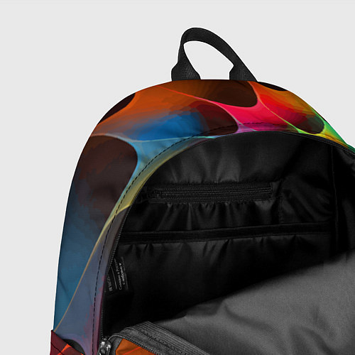 Рюкзак Красочная неоновая спираль Colorful neon spiral / 3D-принт – фото 4