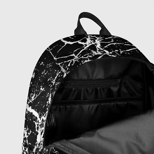 Рюкзак Текстура чёрного мрамора Texture of black marble / 3D-принт – фото 4