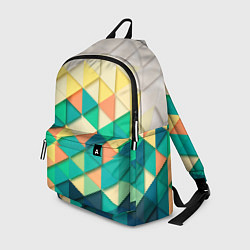Рюкзак Цветные объемные треугольники, цвет: 3D-принт