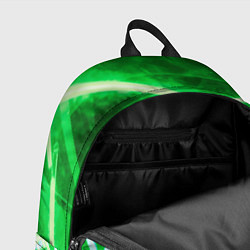 Рюкзак Неоновые лучи и буквы - Зелёный, цвет: 3D-принт — фото 2