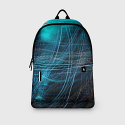 Рюкзак Неоновые волны и линии - Голубой, цвет: 3D-принт — фото 2