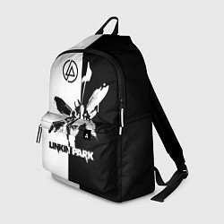 Рюкзак Linkin Park логотип черно-белый, цвет: 3D-принт