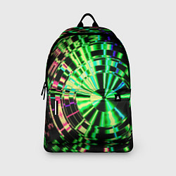 Рюкзак Неоновые дискообразные узоры - Зелёный, цвет: 3D-принт — фото 2