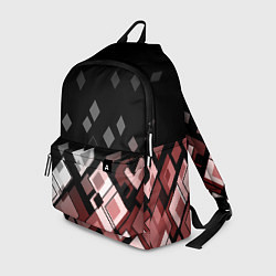 Рюкзак Geometric pattern черно-коричневый узор Ромбы