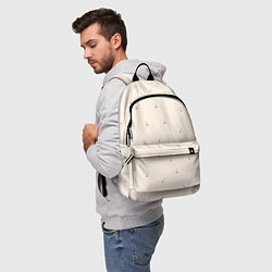 Рюкзак Вишня на бежевом фоне, цвет: 3D-принт — фото 2