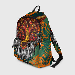 Рюкзак Рыжая Лиса африканский узор Разноцветная лисичка, цвет: 3D-принт