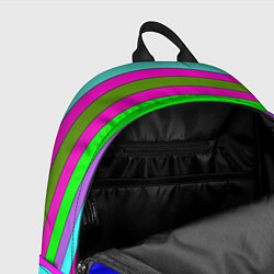 Рюкзак Multicolored neon bright stripes, цвет: 3D-принт — фото 2
