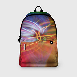 Рюкзак Неоновое множество линий в абстракции - Оранжевый, цвет: 3D-принт — фото 2